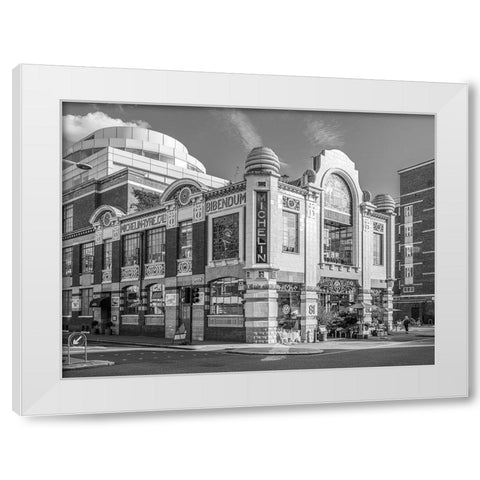 Michelin House-London White Modern Wood Framed Art Print by Frank, Assaf