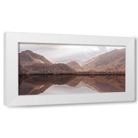 Sun Rays on Castle Crag White Modern Wood Framed Art Print by Frank, Assaf