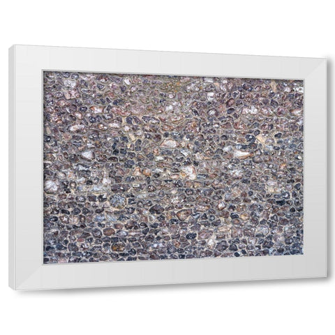 Stone Wall White Modern Wood Framed Art Print by Frank, Assaf