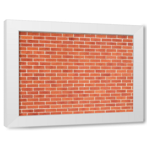 Brick Wall White Modern Wood Framed Art Print by Frank, Assaf