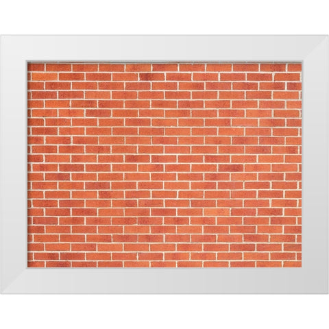 Brick Wall White Modern Wood Framed Art Print by Frank, Assaf