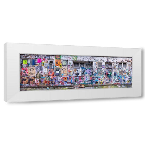 Graffiti-Lane-London White Modern Wood Framed Art Print by Frank, Assaf