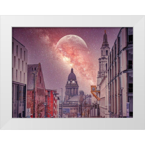 Starry night-Leeds White Modern Wood Framed Art Print by Frank, Assaf