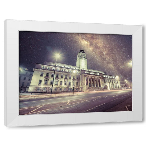 Leeds starry night White Modern Wood Framed Art Print by Frank, Assaf