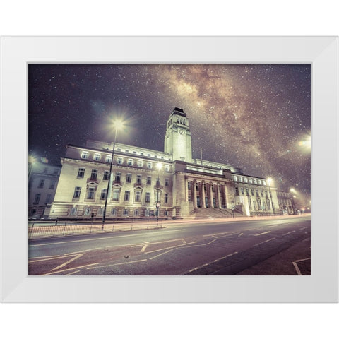 Leeds starry night White Modern Wood Framed Art Print by Frank, Assaf