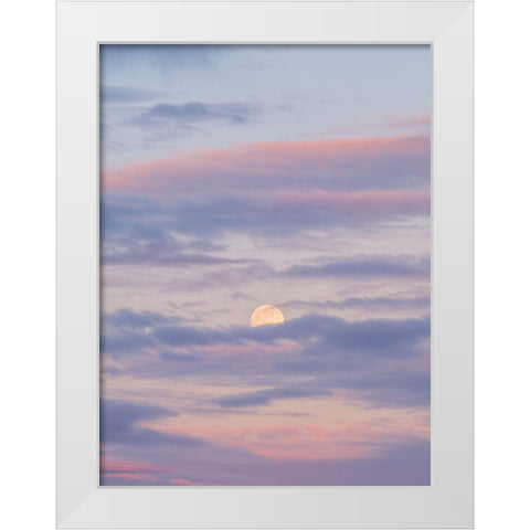 Colourful skies at sunset White Modern Wood Framed Art Print by Frank, Assaf