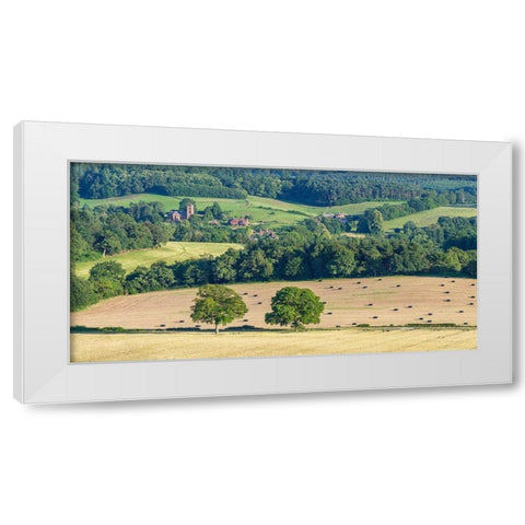 England hills White Modern Wood Framed Art Print by Frank, Assaf