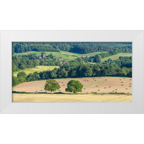 England hills White Modern Wood Framed Art Print by Frank, Assaf