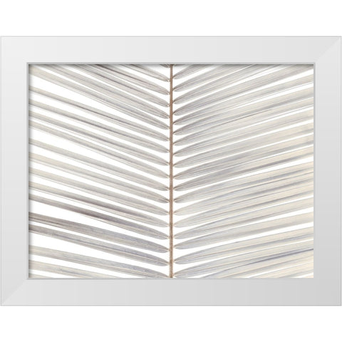 Palm leaf close-up White Modern Wood Framed Art Print by Frank, Assaf