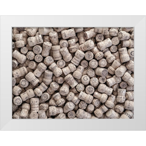 Champagne Corks White Modern Wood Framed Art Print by Frank, Assaf