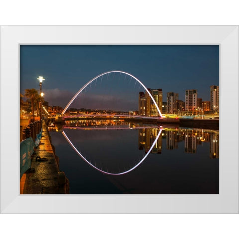AF20120826 Newcastle 005C12 White Modern Wood Framed Art Print by Frank, Assaf