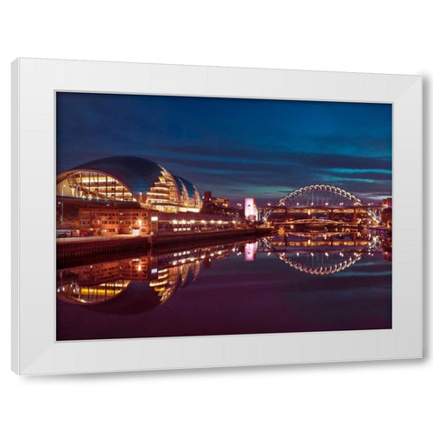 AF20120826 Newcastle 006-Edit White Modern Wood Framed Art Print by Frank, Assaf