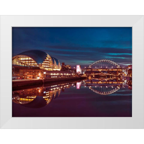 AF20120826 Newcastle 006-Edit White Modern Wood Framed Art Print by Frank, Assaf