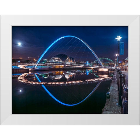 AF20120826 Newcastle 026-EditC01 White Modern Wood Framed Art Print by Frank, Assaf