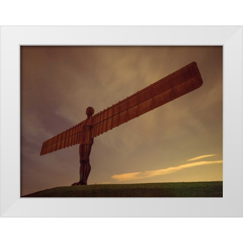 AF20120826 Angel of The North 015 White Modern Wood Framed Art Print by Frank, Assaf