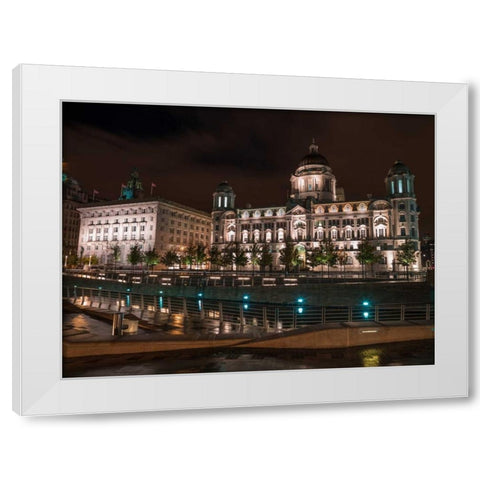 AF20120930 Liverpool 250 White Modern Wood Framed Art Print by Frank, Assaf