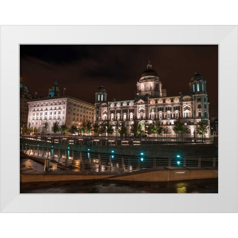 AF20120930 Liverpool 250 White Modern Wood Framed Art Print by Frank, Assaf