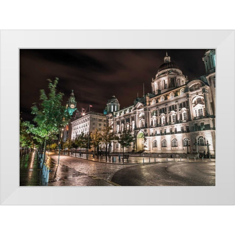 AF20120930 Liverpool 254 White Modern Wood Framed Art Print by Frank, Assaf