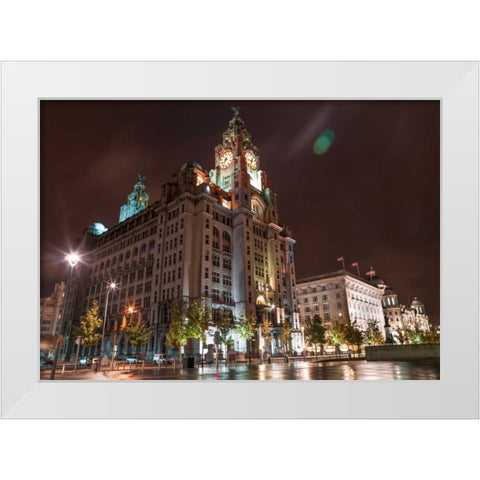 AF20120930 Liverpool 259 White Modern Wood Framed Art Print by Frank, Assaf