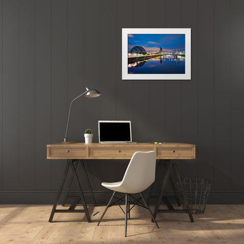 AF20121004 Glasgow 228X4 White Modern Wood Framed Art Print by Frank, Assaf