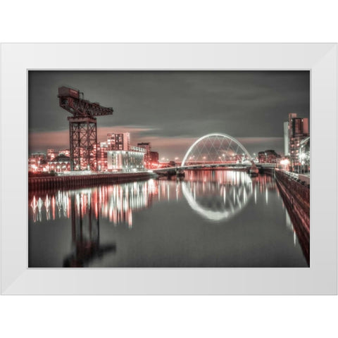AF20121004 Glasgow 230XC02 White Modern Wood Framed Art Print by Frank, Assaf