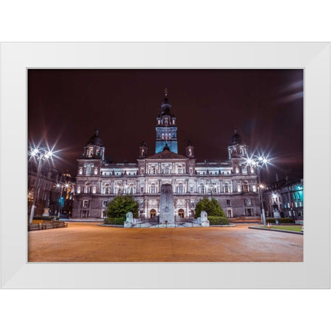 AF20121004 Glasgow 264C05 White Modern Wood Framed Art Print by Frank, Assaf