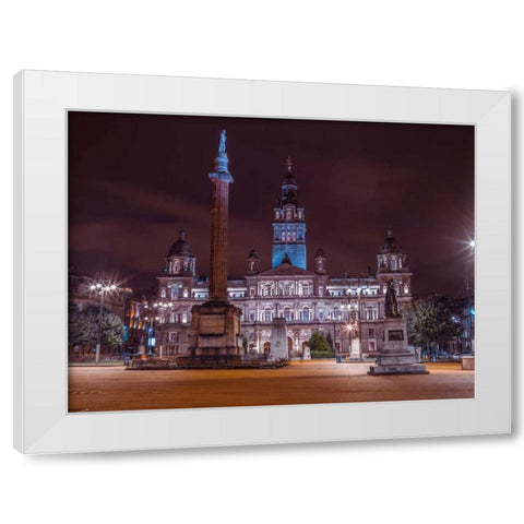 AF20121004 Glasgow 260C06 White Modern Wood Framed Art Print by Frank, Assaf