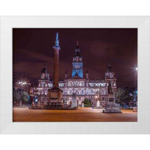 AF20121004 Glasgow 260C06 White Modern Wood Framed Art Print by Frank, Assaf