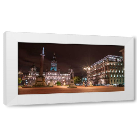 AF20121004 Glasgow 259 White Modern Wood Framed Art Print by Frank, Assaf