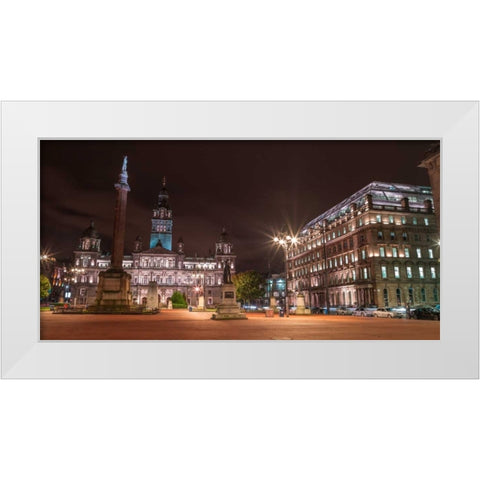 AF20121004 Glasgow 259 White Modern Wood Framed Art Print by Frank, Assaf