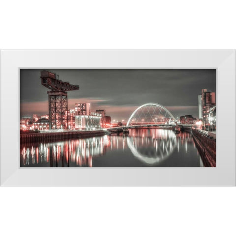 AF20121004 Glasgow 230XC13 White Modern Wood Framed Art Print by Frank, Assaf