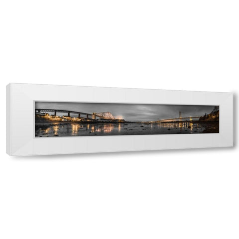 AF20150307 Forth Bridge 1562PC12 White Modern Wood Framed Art Print by Frank, Assaf
