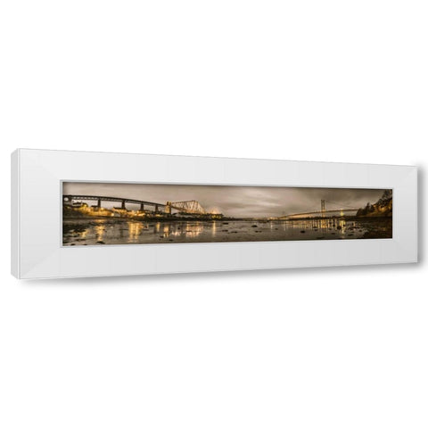 AF20150307 Forth Bridge 1562PC13 White Modern Wood Framed Art Print by Frank, Assaf