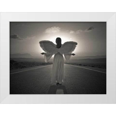 FTBR 1699 Road Angel White Modern Wood Framed Art Print by Frank, Assaf