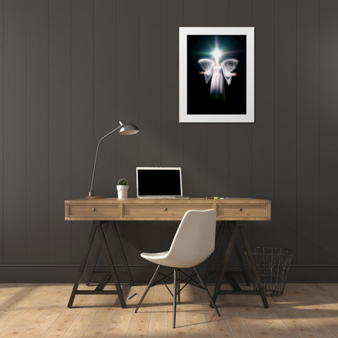 FTBR 1700 Angel White Modern Wood Framed Art Print by Frank, Assaf