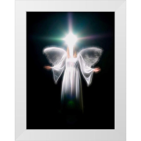 FTBR 1700 Angel White Modern Wood Framed Art Print by Frank, Assaf