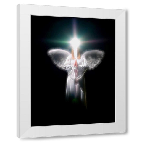 FTBR 1701 Angel White Modern Wood Framed Art Print by Frank, Assaf