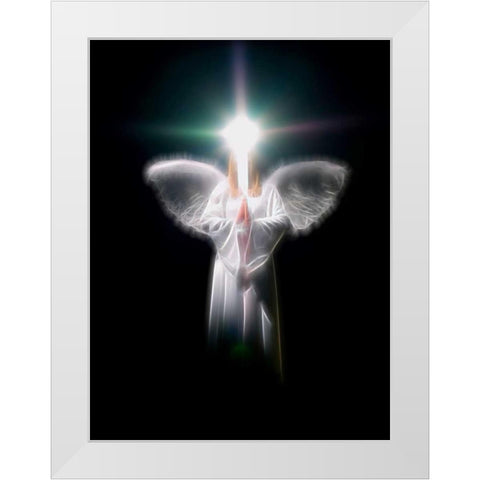FTBR 1701 Angel White Modern Wood Framed Art Print by Frank, Assaf