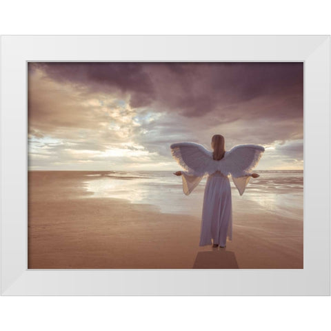 AF20121001 Sea 058P White Modern Wood Framed Art Print by Frank, Assaf