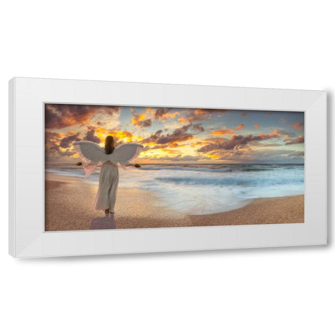 AF20150103 Beach 484P2 White Modern Wood Framed Art Print by Frank, Assaf