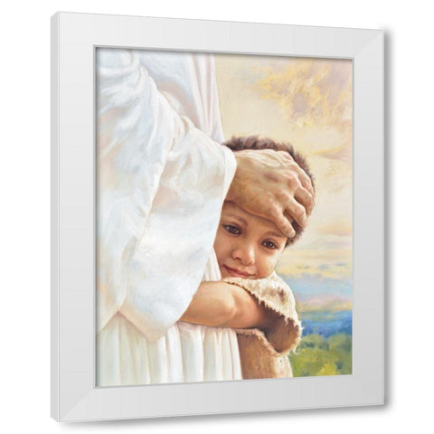 I Am A Child Of God White Modern Wood Framed Art Print by Missman, Mark