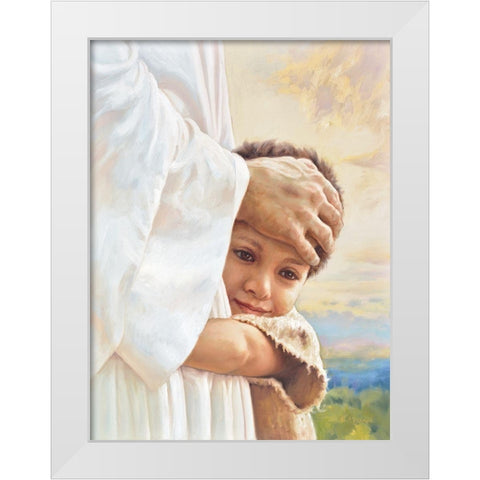 I Am A Child Of God White Modern Wood Framed Art Print by Missman, Mark