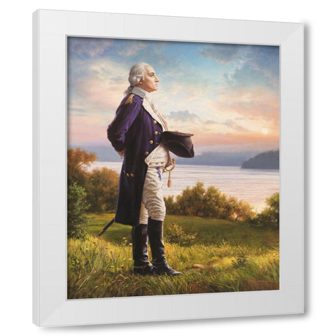 For Love Of Country White Modern Wood Framed Art Print by Missman, Mark