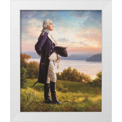 For Love Of Country White Modern Wood Framed Art Print by Missman, Mark