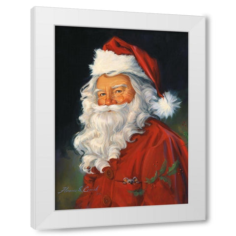Santa Claus White Modern Wood Framed Art Print by Comish, Susan