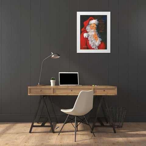 Twas the Night Before White Modern Wood Framed Art Print by Comish, Susan