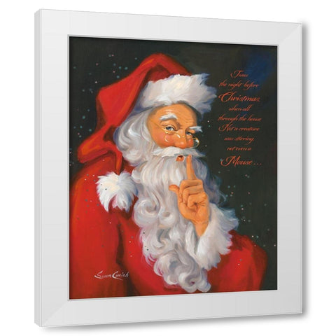 Twas the Night Before White Modern Wood Framed Art Print by Comish, Susan