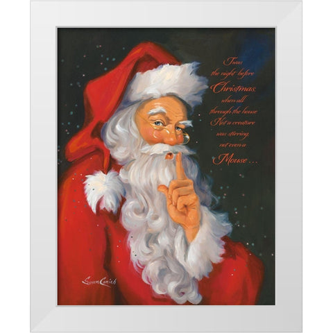 Twas the Night Before White Modern Wood Framed Art Print by Comish, Susan