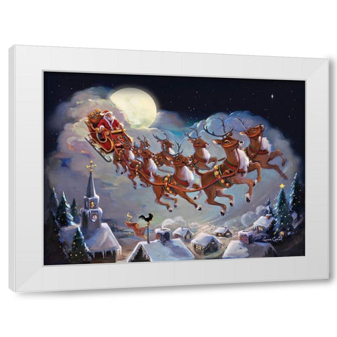 One Magic Night White Modern Wood Framed Art Print by Comish, Susan