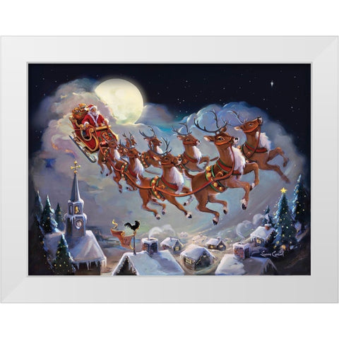 One Magic Night White Modern Wood Framed Art Print by Comish, Susan